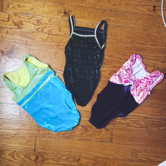 3 GK Gymnastics Leotards CM Chil Medium - Picture 3 of 4